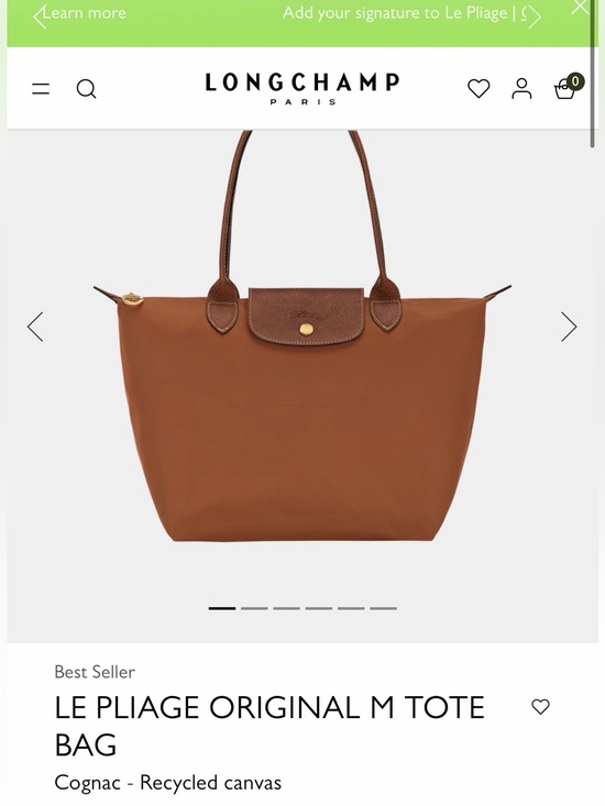 Longchamp Handbags - New! 🤎Longchamp Cognac Le Pliage M Tote